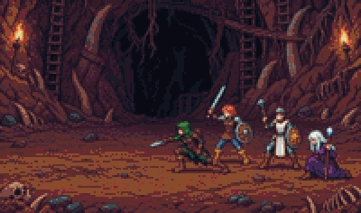 The party after a boss kill in the Blight Pit