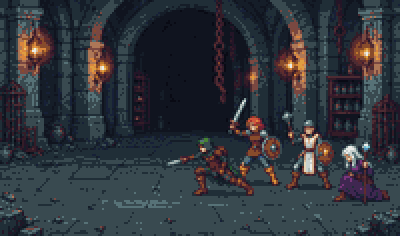 The party after a boss kill in the Sealed Vault